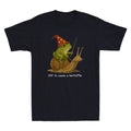 Off to Cause A Kerfuffle Funny Whimsical Frog Wizard Meme Vintage Men's T-Shirt
