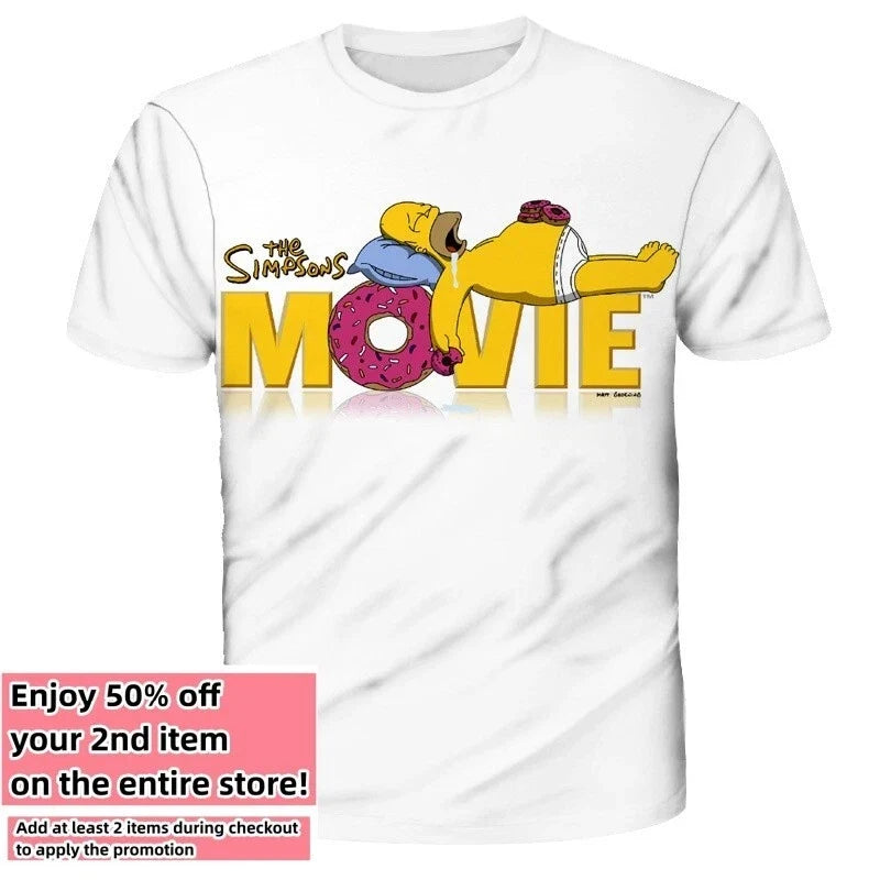Funny The Simpsons T-Shirt Double-Sided Unisex Adult Size Large Medium Small