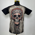 Indian Chief Tribal T-Shirt Abstract Urban Fashion Street Wear Black Size: M/L/X