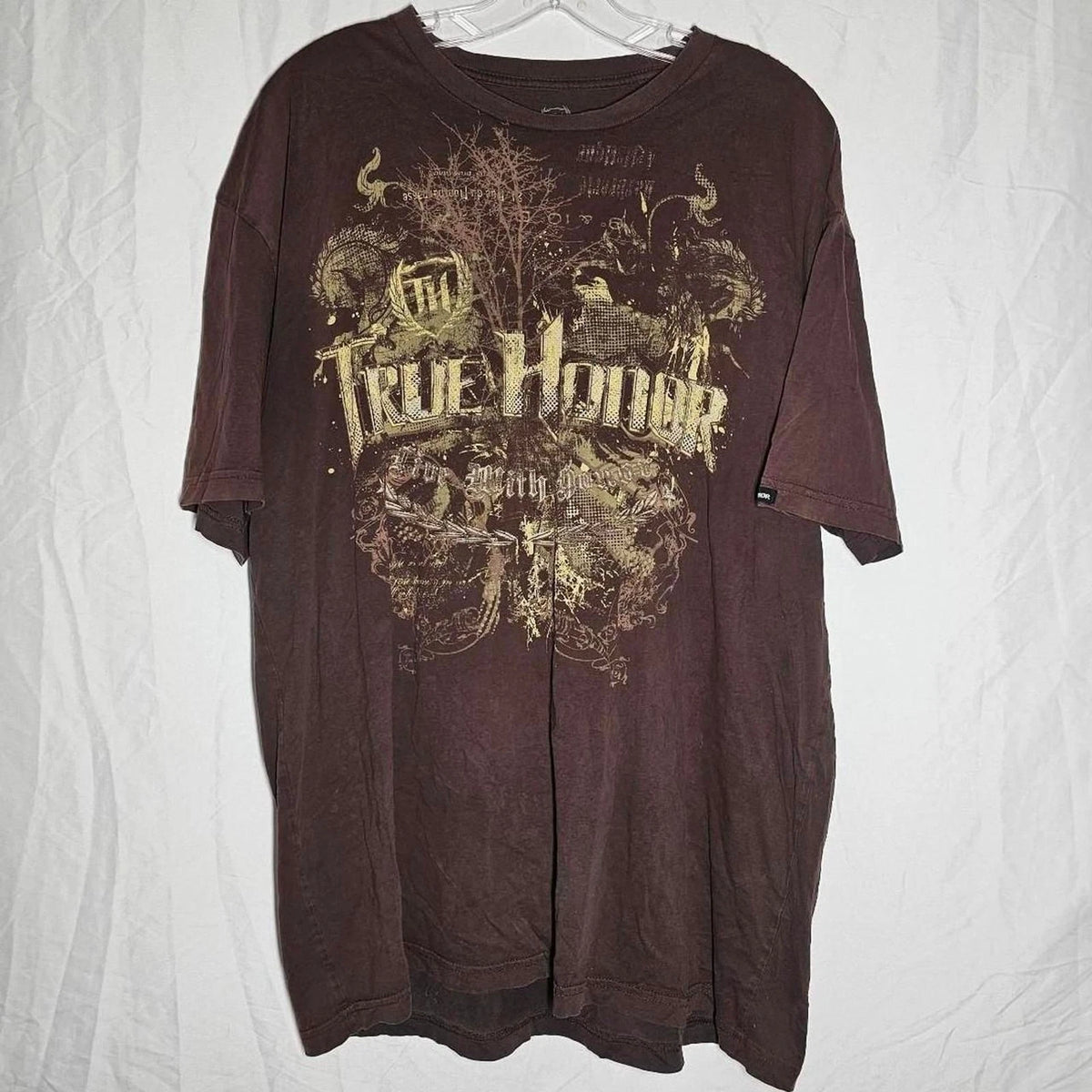 emo grunge gothic y2k true honor brown tshirt