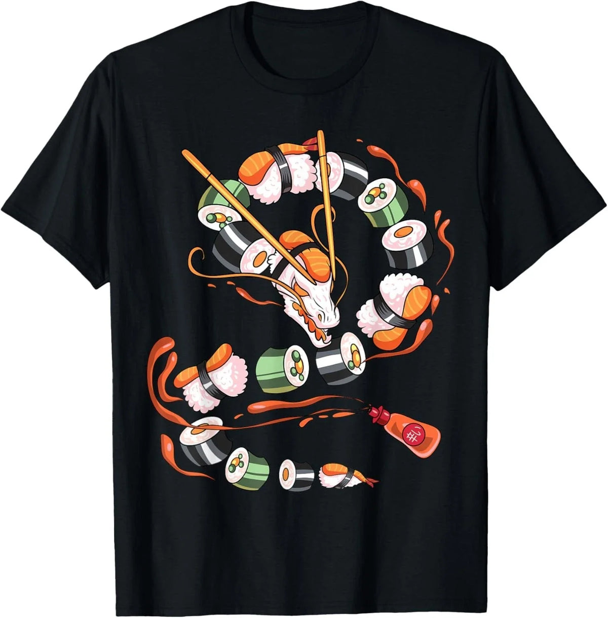Sushi Dragon Roll Japanese Food Kawaii Dragon Anime Sushi Gift Unisex T-Shirt