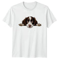 Peeking Springer Spaniel Dog Paws T-Shirt Springer Spaniel Pets Birthday Gift