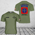 Custom Name US Army 82nd Airborne Division Fort Bragg T-Shirt 3D Fullsize