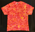 *New* 2XL - Sm Handmade Tie Dye, Blood Orange Cruncht Crinkle, Crew or V-Neck
