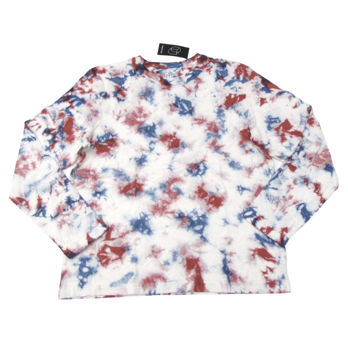 Original Use Mens Size M Crewneck Long Sleeve T-Shirt Tie Dye Red Ribbon