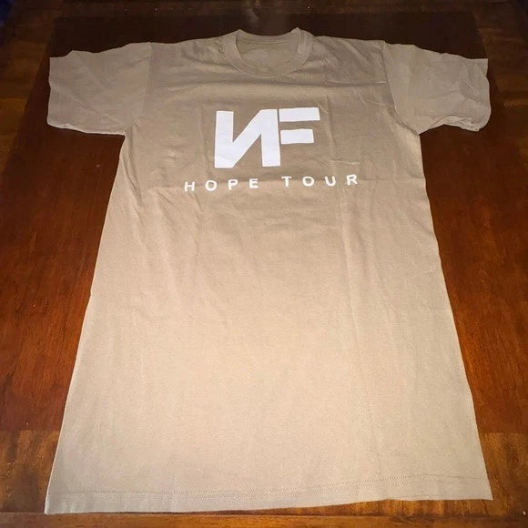 NF Hope Tour Graphic T-Shirt Tan Hip Hop Rap Tour Merch Shirt