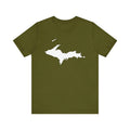 Unisex Jersey Short Sleeve Tee : Upper Peninsula, (White)
