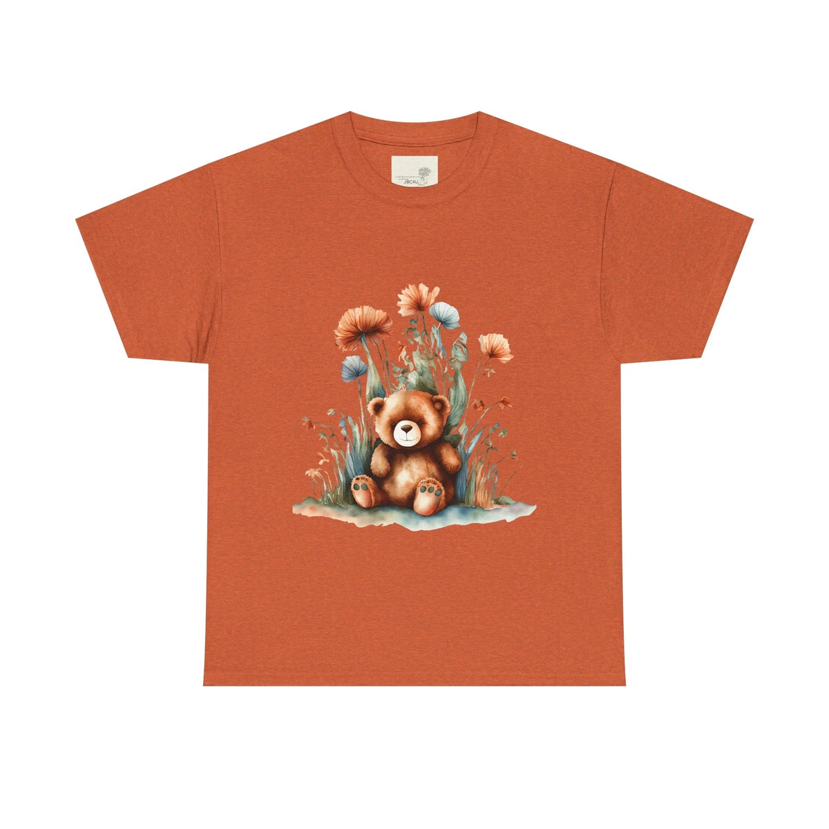 Trendy Unisex Tee: Floral Teddy Bear, Motivational, Cute Gift, Spring Fashion,
