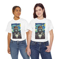 Gorilla Art T-Shirt - Stylish Unisex Heavy Cotton Tee with Starry Night Design
