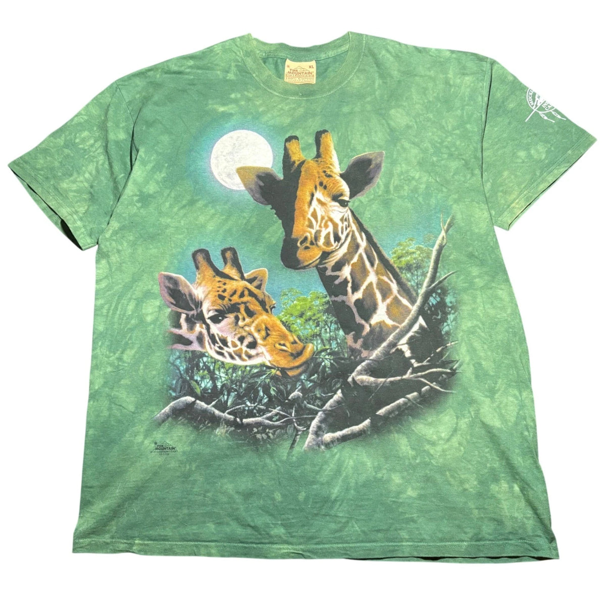 The Mountain Giraffe T-Shirt Men's Extra Large Moon Tie Dye 100% Cotton