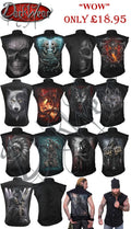 Spiral Direct Work Shirt,Biker/Skull/Rock/Metal/Rock/Plain/Dragon/Wolf/Top/Shirt