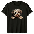 Cute Shih Tzu Dog Portrait Graphic Art Style T-Shirt