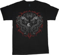 Mens T-shirt Yin Yang Twin Dragons Tiger Mens Graphic Tee Clothing Apparel