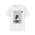 Chill Cat Coffee Cartoon Graphic T-Shirt