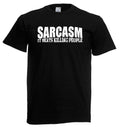 Mens Sarcasm Beats Killing People Sarcastic Funny Joke Black Unisex T-Shirt
