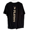 Playboy Vintage 90s Y2k T Shirt Black Mens XL Graphic Tee Bunny Logo