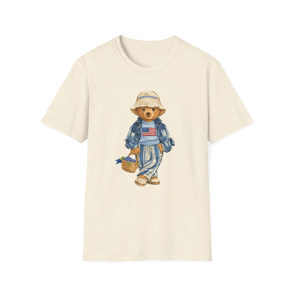 Polo Bear Shirt Designer Inspired Unisex Cotton Yellow Tshirt Size XS-XL