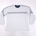 XG Long Sleeve Knit Pullover Men XXL Ribbed Striped Gray Y2K
