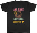 Personalised Any Name Capybara Approved Mens T-Shirt Tee Gift Top