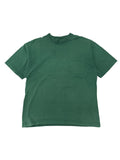 Vintage Bass Shirt Mens XL Green Pocket Crew Neck Basic Solid Tee Faded blank