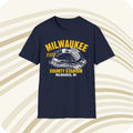 Milwaukee County Stadium 1970 Classic Cut Baseball T-Shirt - Milwaukee Brewers