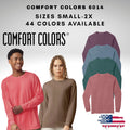 100% Cotton Comfort Colors Long Sleeve Shirt Style 6014 Small-2X Large