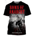 New Trendy Sons of Anarchy 3D Printed T Shirts Mens S-5XL HS521