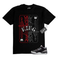 3 Cement Fire Red Cement Grey Elephant Print White Black T Shirt to Match KING