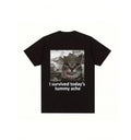 Funny Cat Meme T-Shirt Funny Cat Meme Cotton Streetwear