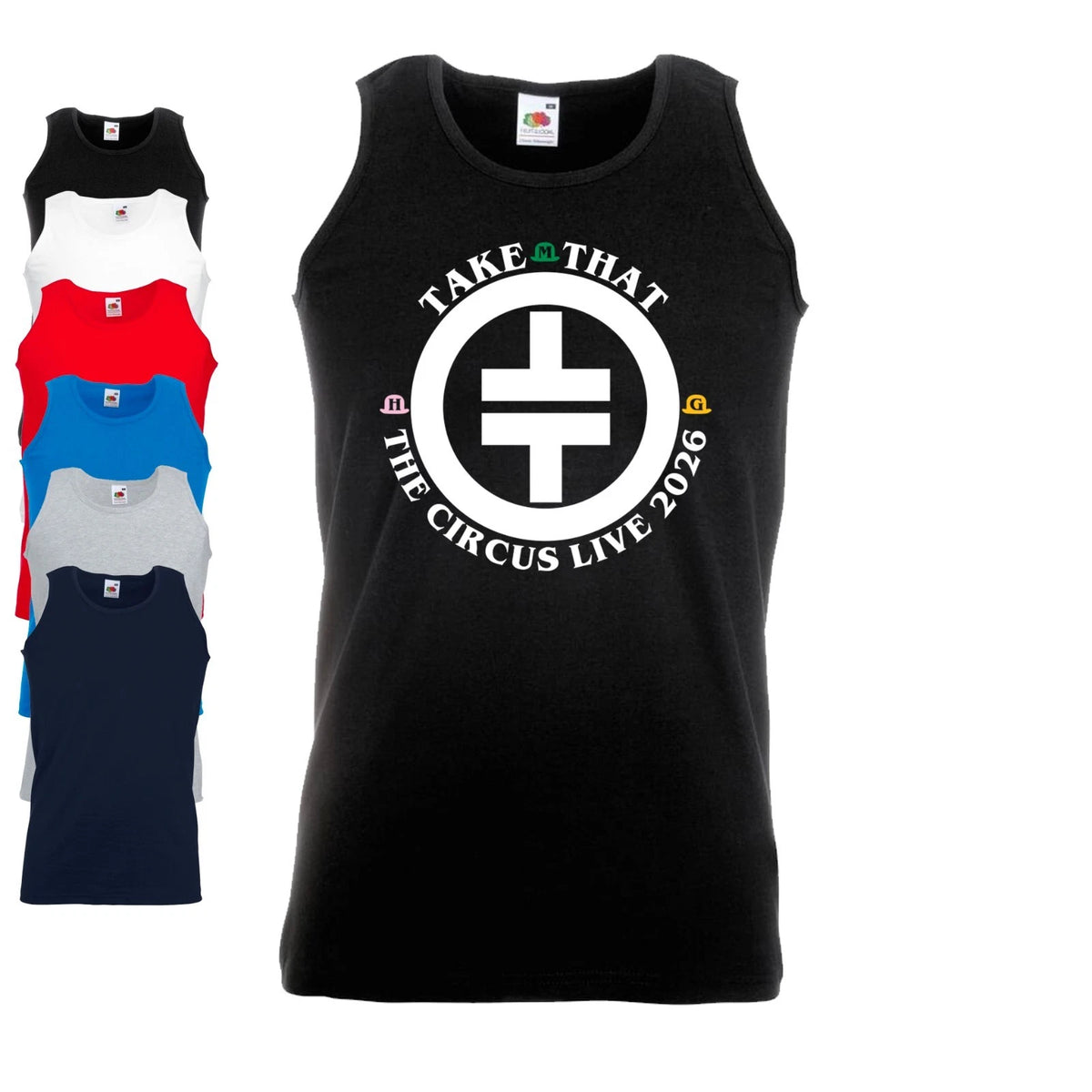 3 Hats Take That The Circus Design Adults Vest Fun Music Top