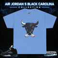 T-Shirt To Match Retro 5 Black Carolina Shoes -TORO BRAVO Sneaker Tee