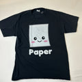 Paper Shirt Mens Medium Black Cute Kawaii Graphic Notebook Lined Paper Tee Funny