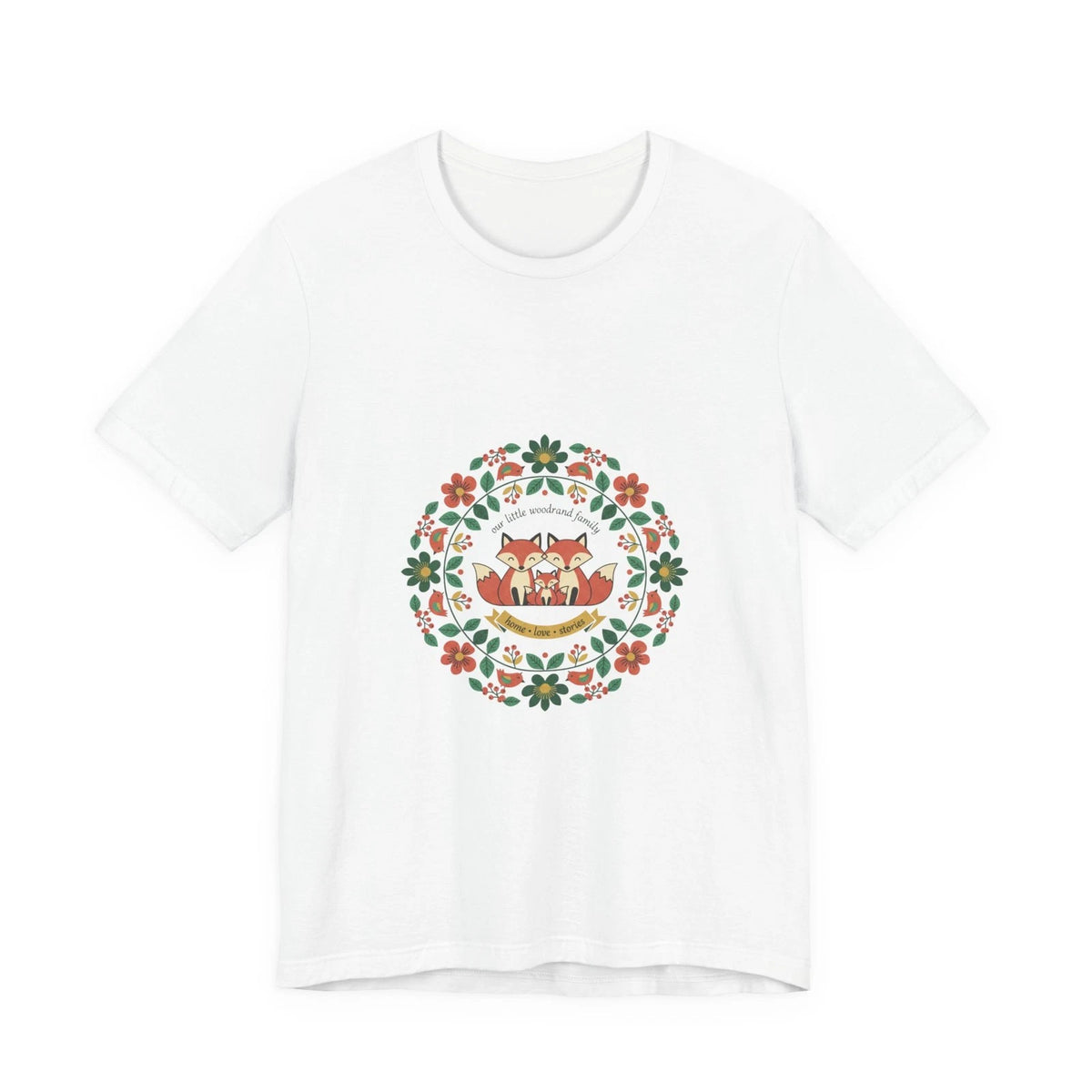 Floral Fox Medallion T-Shirt | folk art print, floral medallion