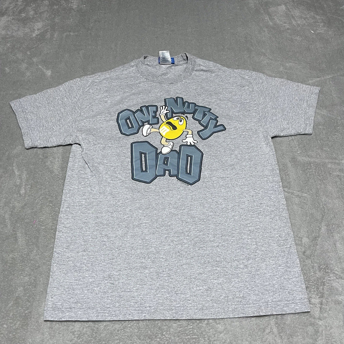 Y2k M&ms Shirt Mens Large Gray One Nutty DadShort Sleeve Dad Joke 2006