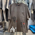 You Are Not Alone Chest Pocket Short Sleeve Paly Brown Washed Cotton T Shirt