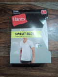 Hanes Premium Sweat Block 3-pack Tagless V-necks White Size Small 34-36
