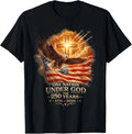 Christian Cross Eagle American Flag Anniversary Men Women T-Shirt