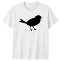 Simple Bird Silhouette Black Graphic T-Shirt Bird Watching Wildlife Nature