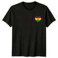 Ghana Flag Heart Country Pride Mens T-Shirt Womens Graphic Tee Top
