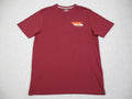 Volcom Shirt Mens Medium Red Modern Fit Organic Cotton Logo Tee Tagless Casual
