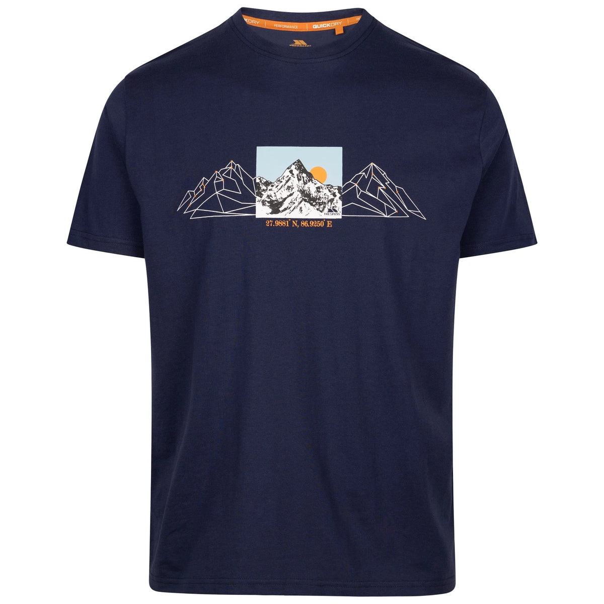 Trespass Mens Casual T-Shirt Grande - Woven Top with Printed Detail
