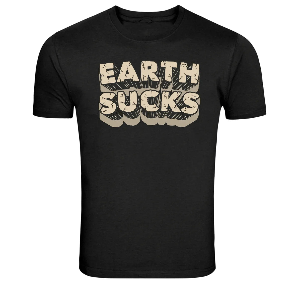 Earth Sucks Retro Typography Funny Quote Graphic T-Shirt