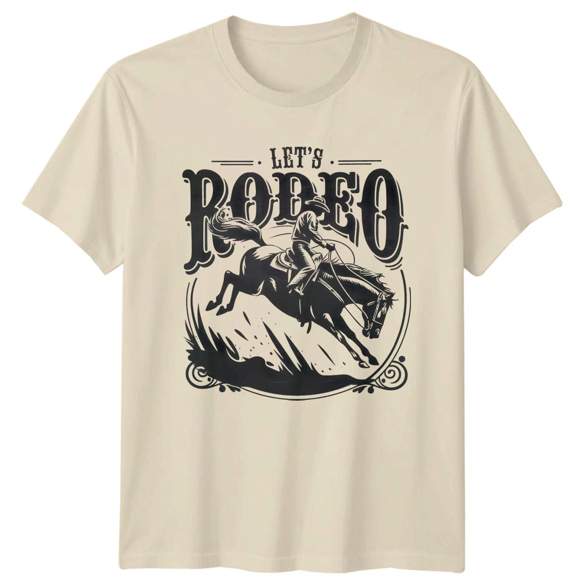 Lets Rodeo T-Shirt Bronco Riding Rodeo Fathers Day Gift For Him And Her