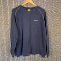Vintage Y2K Old Navy Blue V-Neck Pullover Shirt Long Sleeve Men's XL