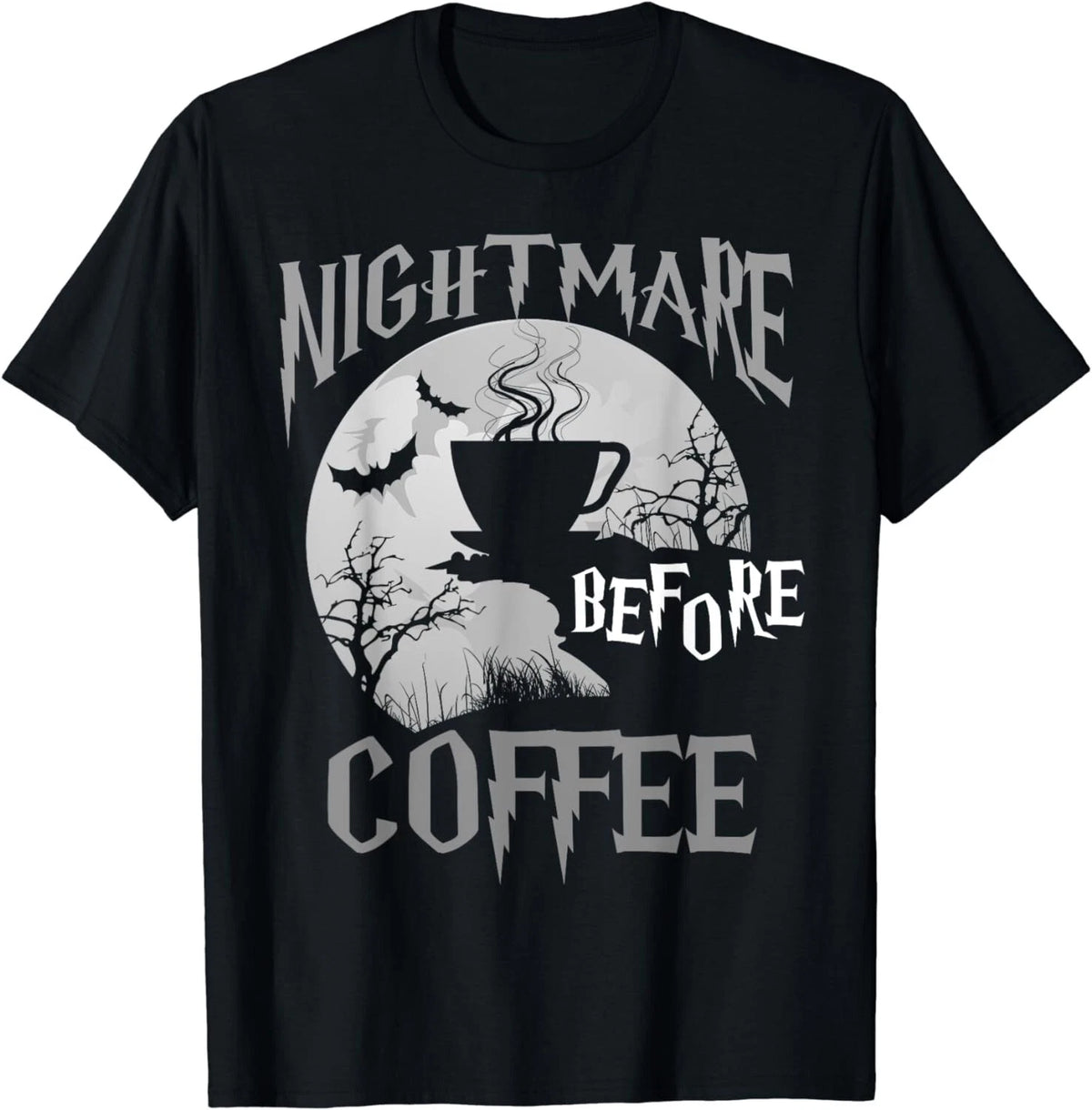 Cute Nightmare Before Coffee Halloween Shirt Funny Mug Gift T-Shirt
