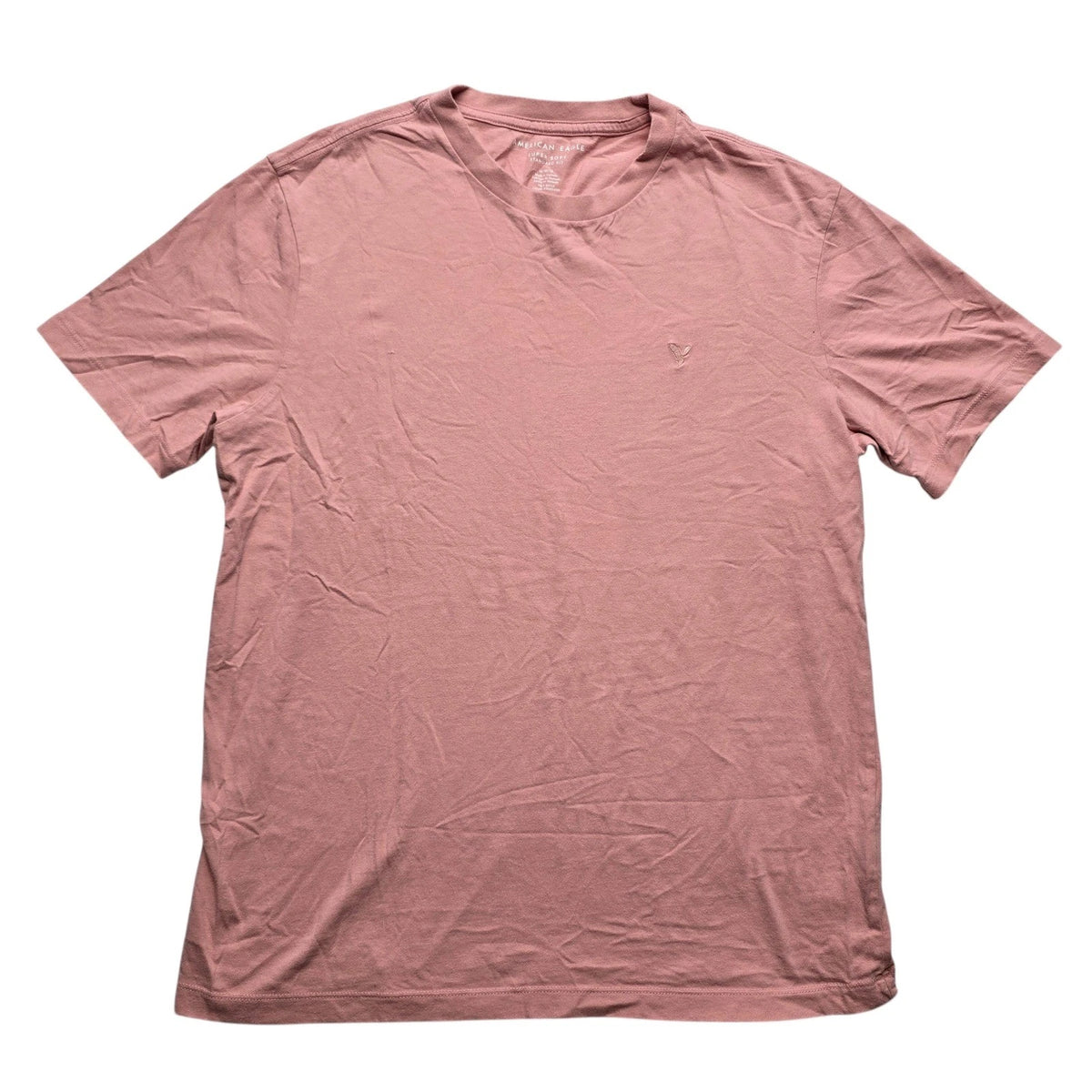 American Eagle Basic Tee Casual Minimalist Pink Cotton Men M