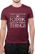 Funny I Cook and I Know Things Foodie Food Lover Novelty Chef Amazing T Shirt