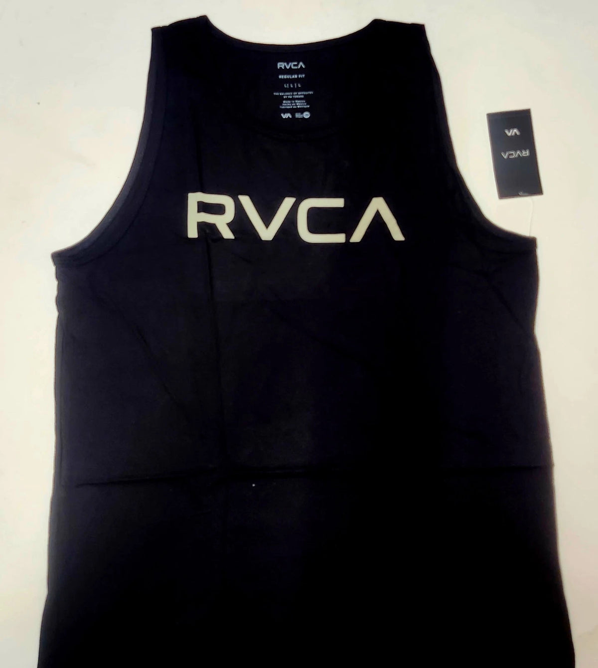 RVCA "ANP  RETRO" TANK TOP  LG RARE DESIGN..NWT..GREY LOGO