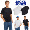 Mens Multipack T-shirt Jack & Jones 3 Pack T-shirts Classic Plain Tee - S to 2XL