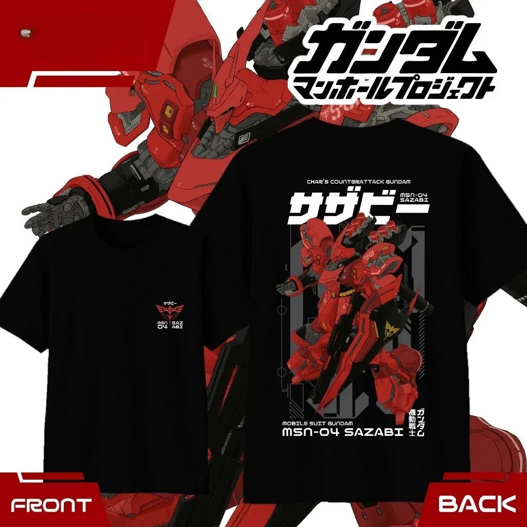 Mobile Suit Gundam T-Shirt Graphic Print Unisex Cotton Tees
